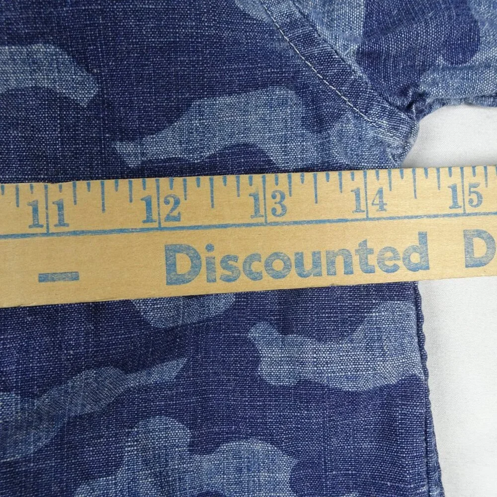 Ralph Lauren Kids Youth Boy Blue Camouflage Button Down Shirt Size 7